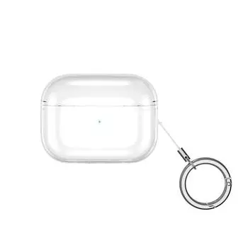 Мягкие чехлы для наушников из ТПУ с пряжкой-ремешком, защитный чехол для гарнитуры, пылезащитный чехол для беспроводных наушников Apple Airpods Pro 2 With Hole белый