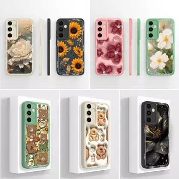 Мягкие чехлы для Samsung A55 C55 M55 A35 M35 F14 F15 Shell Pretty Sunflowers Golden Lotus Тонкий силиконовый легкий защитный корпус для Samsung Capas Samsung A55