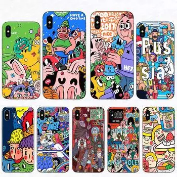 Мягкие чехлы для телефонов из ТПУ, задняя крышка с креативным иллюстрационным дизайном для iPhone SE 2020 11 Pro max XS X XR 10 5S 6S 5 6 7 8 Plus iPhone SE2020