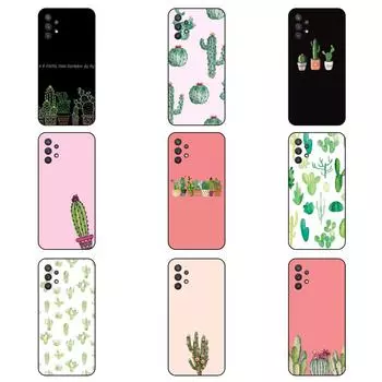 Мягкие чехлы для телефонов Samsung Galaxy A32 4G с кактусом и растениями, мягкие аксессуары для мобильных телефонов Samsung A32 4G 6,4 ForSamsungA32 4G 6.4