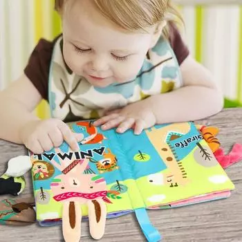 Мягкие детские книги от 0 до 6 месяцев, игрушки для младенцев от 0 до 12 месяцев, мятые тканевые книги для новорожденных, игрушки для колясок, игрушки для животика, сенсорные игрушки