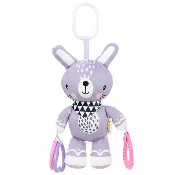 Мягкие детские подвесные погремушки, игрушки для раннего образования, украшения, интерактивные детские игрушки-автомобили, игрушки для коляски, автокресло для девочек и мальчиков, детские игрушки 27x21x9cm,1pcs серый