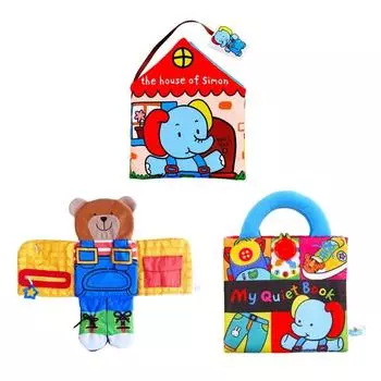 Мягкие детские тканевые книжки для тактильных ощущений для младенцев, обучающая игрушка для младенцев и малышей D5QF