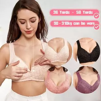 Мягкие хлопковые чашки перед застежкой-молнией в нижнем белье для пожилых людей, дышащая женская майка без стального кольца, кружевной бюстгальтер большого размера 36/80 фиолетовый