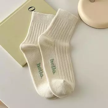 Мягкие и приятные для кожи милые женские носки, хлопковые свежие красочные носки, женские хлопковые носки чёрный