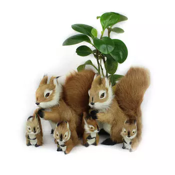 Мягкие игрушки 2 размера, мягкие плюшевые игрушки с имитацией животных, милая игрушка-белка, детская игрушка 8*7cm