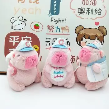 Мягкие игрушки Capybara для женщин, симпатичная сумка Capybara, брелок для ключей, детский рюкзак, декор для вечеринки, дня рождения, пушистая кукла as the picture