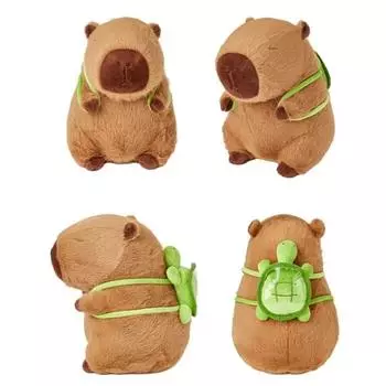 Мягкие игрушки Capybara с рюкзаком, сидящие милые мультяшные животные, мягкие куклы, праздничный подарок, домашний диван, плюшевые подушки
