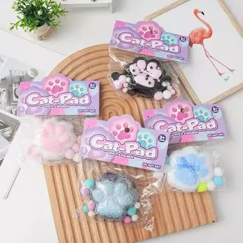 Мягкие игрушки для детей Kawaii Fury Cartoon Squeeze Toys для снятия стресса Sweet Kitten Paw Squeeze Toys Creative Design Plush Squeeze Toys