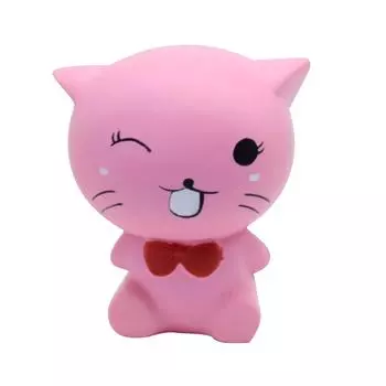 Мягкие игрушки для кошек и котят Squishy Squeeze Relief Stress Slow Rising Rebound Kids Mini Soft Toys розовый