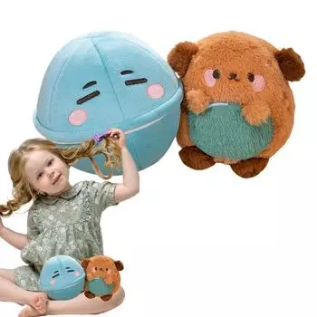 Мягкие игрушки для собак, мультяшные мягкие игрушки в виде яиц, милые плюшевые животные для подарка на день рождения, гибкие игрушки для объятий, сопровождающие отдых