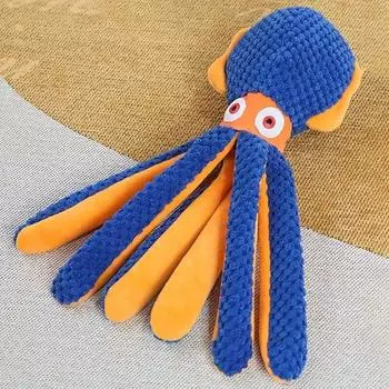 Мягкие игрушки для собак, пищащие игрушки для собак в виде осьминога, для прорезывания зубов, мягкие, прочные, интерактивные игрушки для жевания собак, товары для животных, интерактивная игрушка для собак