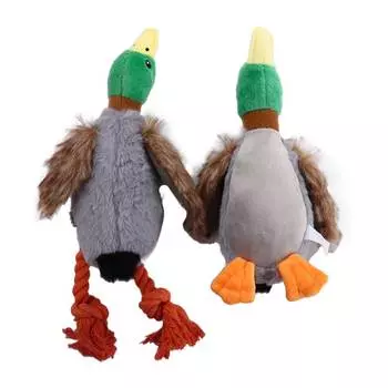 Мягкие игрушки для жевания, чистящие зубы, пищащие мягкие плюшевые утки, товары для животных, игрушки для собак, игрушки для собак, пищащие игрушки A