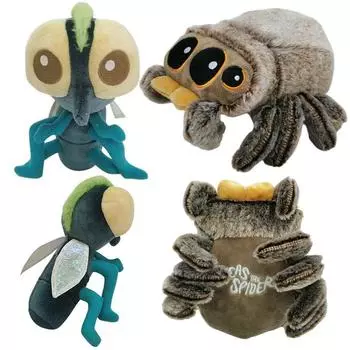 Мягкие игрушки для животных, плюшевые игрушки, паук, маленькая муха, черная игрушка, маленький Лукас, имитация подушки, кукла, аниме, игровая комната, декор для детей, подарок Lucas Spider
