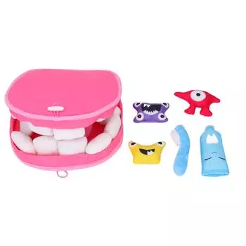 Мягкие игрушки для зубов из полипропиленового хлопка, обучающие чистке зубов для детей раннего возраста, развивающие игрушки для ухода за полостью рта