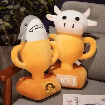 Мягкие игрушки из ПП хлопка, плюшевые игрушки, акула, трофеи, коровья чашка, плюшевая игрушка, новый год Style A