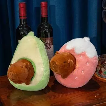 Мягкие игрушки Капибара в виде клубники и банана Мягкие игрушки Капибара в виде авокадо и моркови День защиты детей Avocado