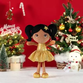 Мягкие игрушки, новый дизайн, модная девочка, куклы Тина, кудри, пушистые друзья для детей, подарок на день рождения, черное золото