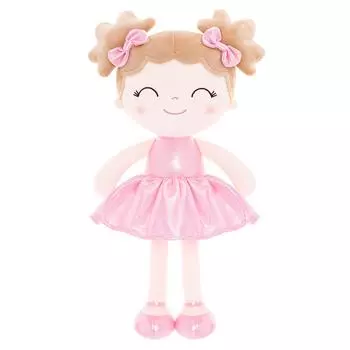 Мягкие игрушки Подарки для девочек Мягкая кукла для девочки на первый день рождения ребенка Кудрявая девочка Серия Glitter 30 см Розовый