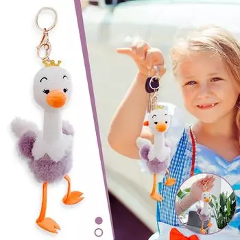 Мягкие игрушки страуса, нежная текстура, милая плюшевая игрушка, удобная для костюмированной вечеринки, 7 дюймов фиолетовый