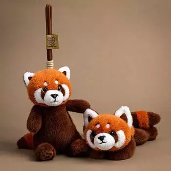 Мягкие игрушки в виде енота, кукла-енот для девочек, рюкзак, подвеска, милый подарок на день рождения [22 cm lying down; 15 cm sitting]