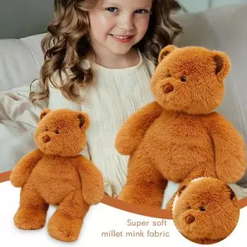 Мягкие игрушки в виде плюшевого медведя 18 дюймов, мягкие плюшевые игрушки с бантом для подарков на день рождения, декора детских вечеринок One Size