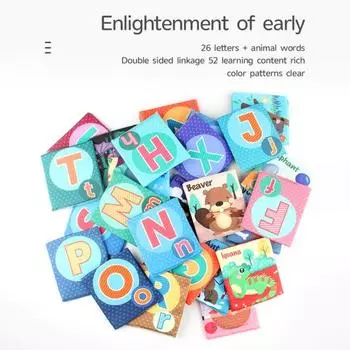 Мягкие карточки с алфавитом в сумке Книга раннего детского просвещения 26 шт. Алфавит Flash