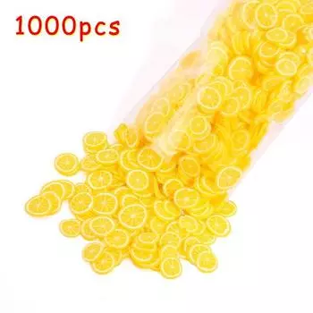 Мягкие керамические изделия для дизайна ногтей в пакетиках, 1000 фруктов и цветов, смешанные аксессуары для дизайна ногтей своими руками, небольшая упаковка, материал для упаковки