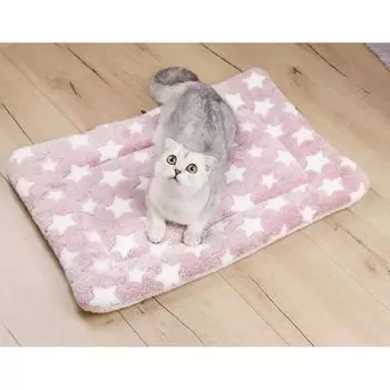 Мягкие коврики для кошек, короткие плюшевые коврики для сна для домашних животных, коврики для сна для кошек, маленьких собак, милое одеяло для домашних животных, теплая подушка для котят, аксессуары для кошек розовый