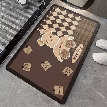 Мягкие коврики для ванной из диатомовой грязи, впитывающие воду и быстросохнущие, противоскользящие коврики для входной двери в ванную комнату, коврики для туалета в душевой комнате 40*60CM