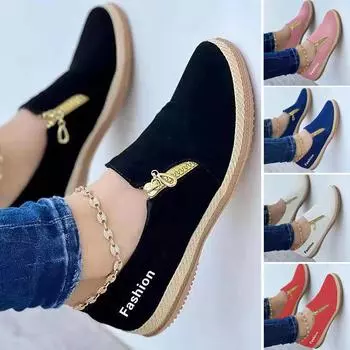 Мягкие кожаные бабушкины туфли с круглой головкой и неглубоким носком, женская обувь 36 чёрный