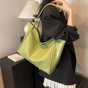 Мягкие кожаные сумки большой вместимости, женские новые сумки на одно плечо для отдыха и поездок на работу, модные студенческие универсальные сумки-тоут