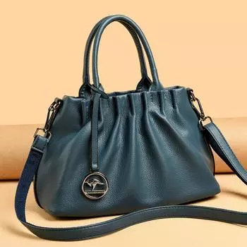 Мягкие кожаные сумки через плечо для женщин, сумки через плечо большой вместимости