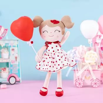 Мягкие куклы Spring Girl Love Flocking Baby Girls Gift Мягкие куклы Идеи рождественских подарков Подарки на день рождения Кукла Красная красный