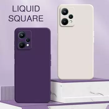 Мягкие квадратные жидкие силиконовые чехлы для Realme 7 8 8S 9 9i Pro SE 4G 5G Speed 360 противоударные полностью защитные задние крышки 9Pro i S Realme 7 5G