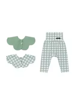 Мягкие леггинсы из модала с высокой талией, комплект из 1 предмета одежды, 2 предмета, в клетку Sage [Konny] + / (Шалфейный гингем/Шалфейный гингем/Шалфейный зеленый)-12M