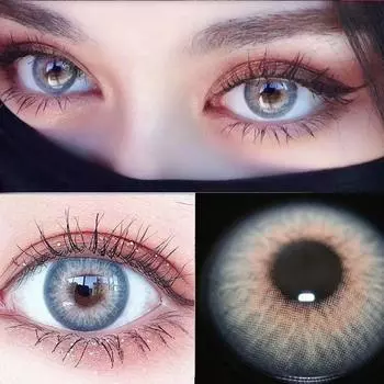 Мягкие линзы Новые популярные натуральные цветные контактные линзы с большими глазами для ежегодного использования
