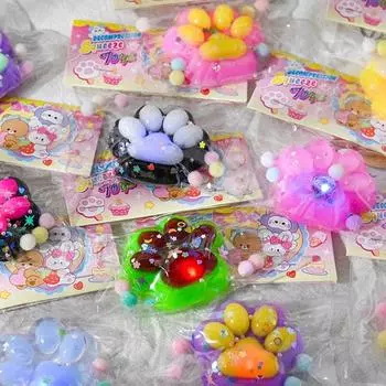 Мягкие липкие игрушки для снятия стресса, расслабляющие игрушки в виде сжимающих кошачьих лапок, расслабляющие игрушки в виде щипающих кошачьих лапок, сверкающие светящиеся игрушки в виде кошачьих лапок A8