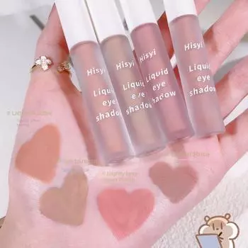 Мягкие матовые матовые жидкие тени для век, водостойкие осветляющие естественный контурный силуэт, румяна, одноцветные тени для век 1.5g