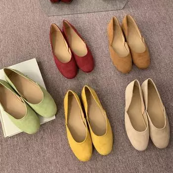 Мягкие милые туфли конфетного цвета с круглой головкой и светлым ртом из замши для бабушки, детские туфли на плоской мягкой подошве, вечерние туфли Мэри Джейн с одной педалью 35 зелёный