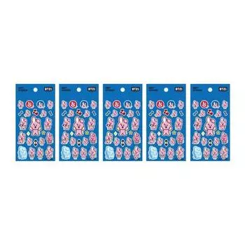 Мягкие наклейки Line Friends BT21, печенье, 5 шт.