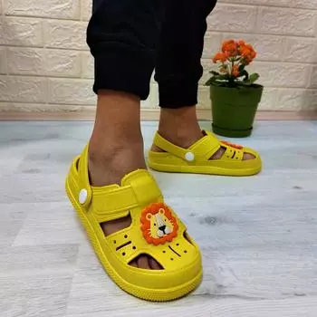 Мягкие нескользящие сандалии и тапочки Da-Ye 1001 P Yellow Off The Front