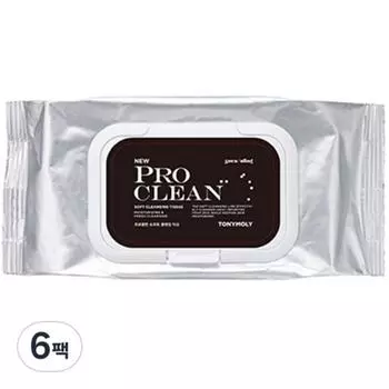 Мягкие очищающие салфетки Tony Moly ProClean, 50 листов, 6 упаковок