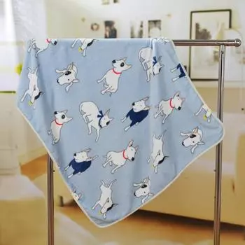 Мягкие одеяла для домашних животных для маленьких и больших собак, зимние теплые одеяла для собак, кошек, автомобилей, диванов, ковриков, милых простыней, удобных подушек, товаров для домашних животных 40x60cm тёмно-синий