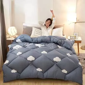 Мягкие одеяла Four Seasons Twin Queen King Full Size Nordic Luxury Winter Warm Quilt Толстые пушистые хлопковые одеяла Покрывало 110x150cm
