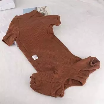 Мягкие однотонные пижамы для собак для маленьких и средних собак, вязаный свитер, футболка, хлопковый комбинезон для щенка, комбинезон для домашних животных, одежда для кошек, чихуахуа-йорков S красный