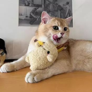 Мягкие плюшевые игрушки для кошек, улыбающиеся зверьки, волнение, интерактивная новинка, маленькая настоящая кукла, интересные аксессуары для кошек, принадлежности