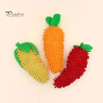 Мягкие плюшевые игрушки для жевания собак, кукуруза, морковь, перец, мягкая игрушка, интерактивная устойчивая к укусам игрушка-компаньон для маленьких и больших собак, кошек Carrot Set