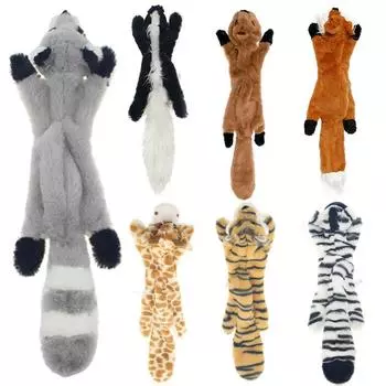 Мягкие плюшевые игрушки, писк, домашнее животное, плюшевая игрушка, собака, жевать, скрипучий, свист, белка, игрушки для собак 3