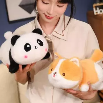 Мягкие плюшевые игрушки в виде животных из мультфильмов, плюшевая кукла-панда из полипропилена, хлопковая, для детей, для девочек Style A